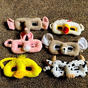 EUC Washable dress up plush masks